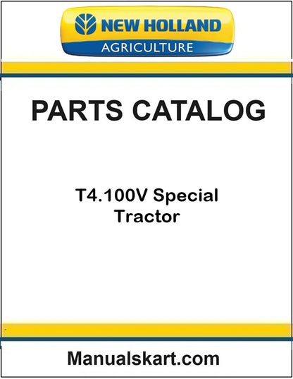 New Holland T4.100V Special Tractor Pdf Parts Catalog Manual