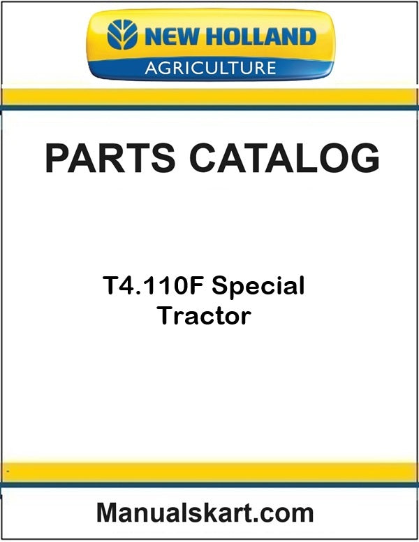 New Holland T4.110F Special Tractor Pdf Parts Catalog Manual