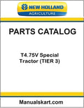 New Holland T4.75V Special Tractor Pdf Parts Catalog Manual (TIER 3)