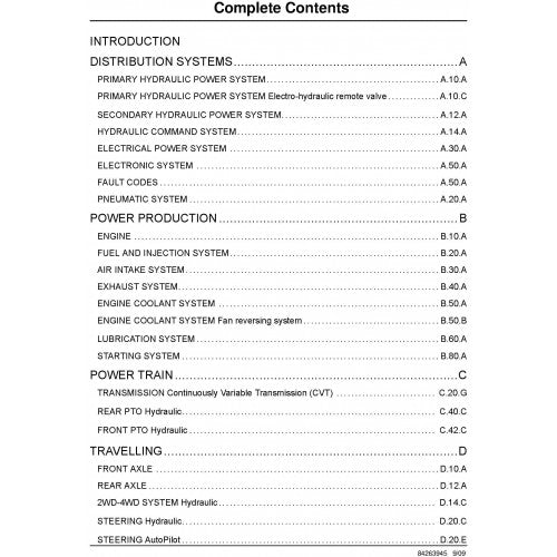 New Holland T7030, T7040, T7050, T7060, T7070 Tractor Auto Command Cvt Pdf Repair Service Manual (p. Nb. 84172771)