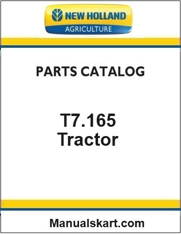 New Holland T7.165 Classic Tractor Pdf Parts Catalog Manual (Tier 4b)