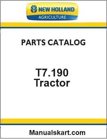 New Holland T7.190 Auto Command Tractor Pdf Parts Catalog Manual (Tier 4b)