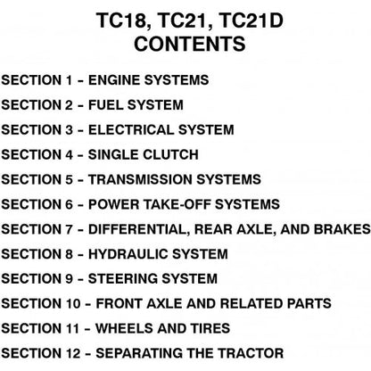 New Holland TC18, TC21, TC21D Tractor Pdf Repair Service Manual (p. Nb. 86590938) 2