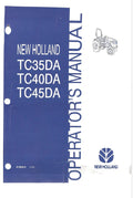 New Holland TC35DA, TC40DA, TC45DA Compact Tractor Pdf Operator's Manual