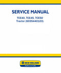 New Holland TCE40, TCE45, TCE50 Tractor Service Repair Manual (P. Nb. 6035440103)