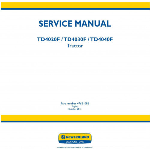 New Holland TD4020F, TD4030F, TD4040F Tractor Pdf Repair Service Manual