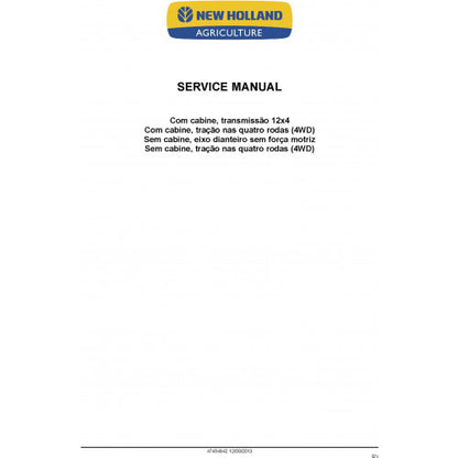 New Holland TL60E, TL75E, TL85E, TL95E Latin American Tractor Pdf Repair Service Manual