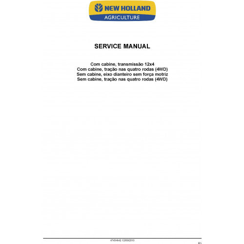 New Holland TL60E, TL75E, TL85E, TL95E Latin American Tractor Pdf Repair Service Manual