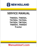 New Holland TN60DA, TN60SA, TN70DA, TN70SA, TN75DA, TM75SA, TN85DA, TN95DA Tractors Pdf Repair Service Manual (p. Nb. 87393595)