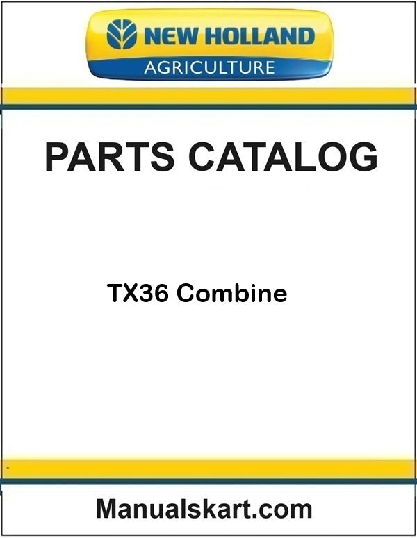 New Holland TX36 Combine Pdf Parts Catalog Manual