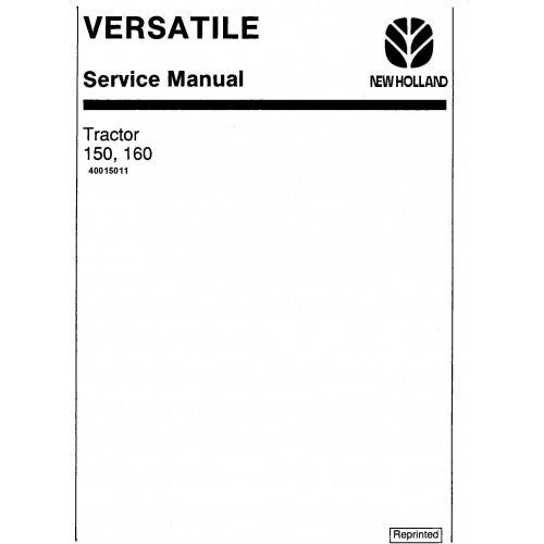 New Holland Versatile 150, 160 4WD Tractors Pdf Repair Service Manual (1977-1983)