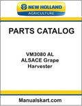 New Holland VM3080 AL ALSACE Grape Harvester Pdf Parts Catalog Manual