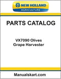 New Holland VX7090 Olives Grape Harvester Pdf Parts Catalog Manual