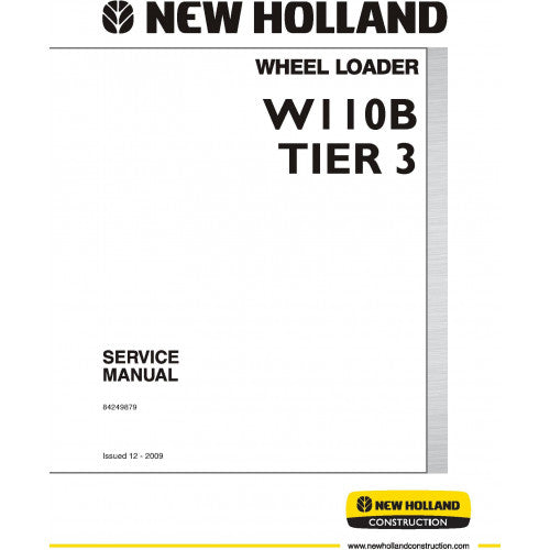 New Holland W110B Wheel Loader Pdf Repair Service Manual (p. Nb. 84249879)
