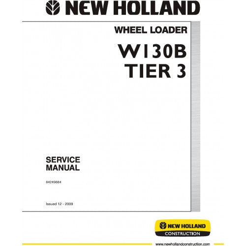 New Holland W130B Wheel Loader Pdf Repair Service Manual (p. Nb. 84249884)