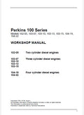 Perkins 102-05, 103-07, 103-10, 103-13, 103-15, 104-19, 104-22 Engine Service Manual