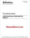 Perkins 1204F-E44TA and 1204F-E44TTA Industrial Engines Pdf Troubleshooting Manual