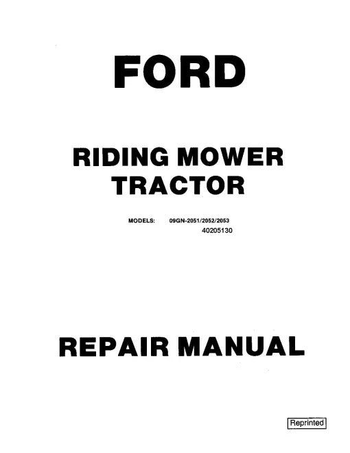 R8 and R11 (09GN-2051, 09GN-2052, 09GN-2053, 09GN-2054, 09GN-2055, 09GN-2056) Lawn Tractors Pdf Repair Service Manual (40205130-SE4363-4)