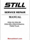 Still EGU-18, EGU-20, EGU-20S, EGU-H Electric Pallet Truck Pdf Repair Service Manual