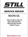 Still EXU-16 (AC), EXU-18 (AC), EXU-20 (AC), EXU-22 (AC) Power Pallet Trucks Pdf Repair Service Manual