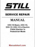 Still EXV-10 Basic, EXV-10, EXV-12, EXV-12 Li Electric Pallet Stacker In Pedestrian Mode Pdf Repair Service Manual