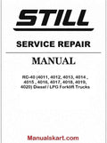 Still RC-40 (4011, 4012, 4013, 4014 , 4015 , 4016, 4017, 4018, 4019, 4020) Diesel / LPG Forklift Trucks Pdf Repair Service Manual