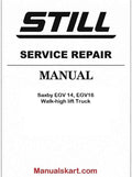 Still Saxby EGV 14, EGV16 Walk-high lift Truck Pdf Repair Service Manual
