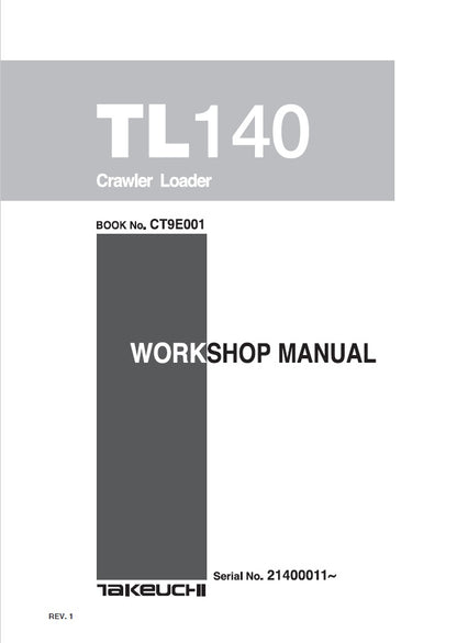 Takeuchi TL140 Loader Pdf Repair Service Manual