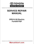Toyota 5FB10-30 Electric Forklift PDF Repair Service Manual CE308