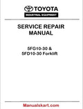 Toyota 5FG10-30 & 5FD10-30 Forklift PDF Repair Service Manual CE001-1