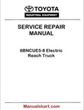 Toyota 6BNCUE5-8 Electric Reach Truck PDF Repair Service Manual