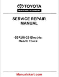 Toyota 6BRU8-23 Electric Reach Truck PDF Repair Service Manual
