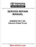 Toyota 6HBW20 SN 7,00- Electric Pallet Truck PDF Repair Service Manual