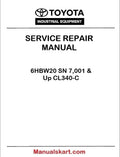 Toyota 6HBW20 SN 7,001 & Up PDF Repair Service Manual CL340-C