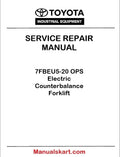 Toyota 7FBEU5-20 OPS Electric Counterbalance Forklift PDF Repair Service Manual