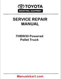 Toyota 7HBW30 Powered Pallet Truck PDF Repair Service Manual