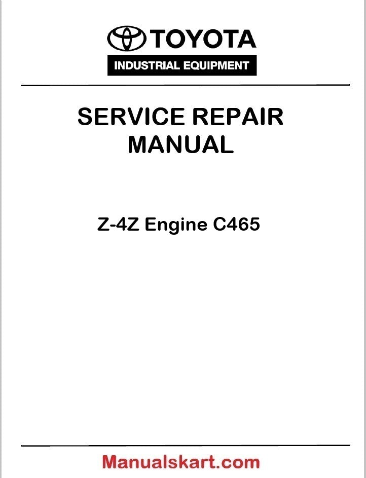 Toyota Z-4Z Engine C465 PDF Repair Service Manual