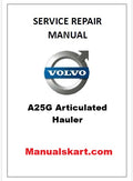 Volvo A25G Articulated Hauler Pdf Repair Service Manual