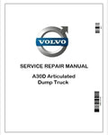 Volvo A30D Articulated Dump Truck Repair Service Pdf Manual