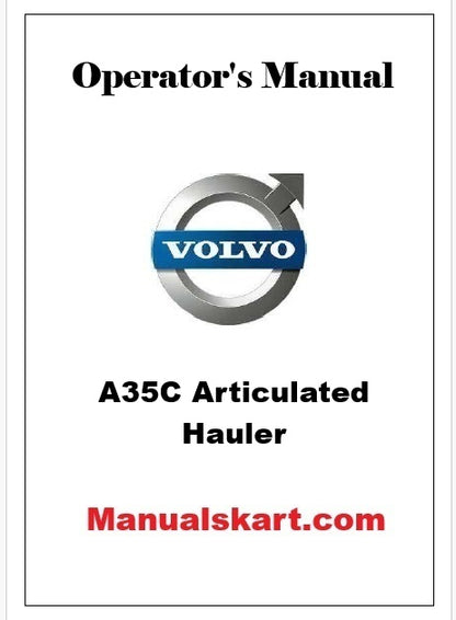 Volvo A35C Articulated Hauler Pdf Operator's Manual