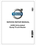 Volvo A40E Articulated Dump Truck Hauler Repair Service Pdf Manual