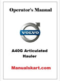 Volvo A40G Articulated Hauler Pdf Operator's Manual