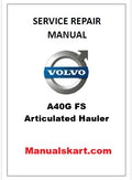 Volvo A40G FS Articulated Hauler Pdf Repair Service Manual