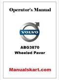 Volvo ABG3870 Wheeled Paver Pdf Operator's Manual