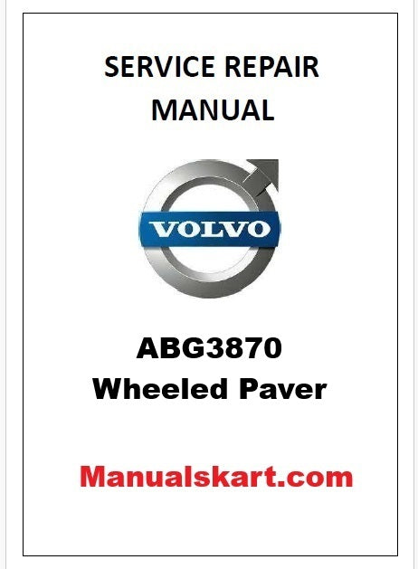 Volvo ABG3870 Wheeled Paver Pdf Repair Service Manual