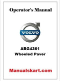 Volvo ABG4361 Wheeled Paver Pdf Operator's Manual