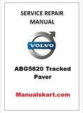 Volvo ABG5820 Tracked Paver Pdf Repair Service Manual PID:80690332