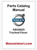 Volvo ABG6820 Tracked Paver Pdf Parts Catalog Manual PID:80773633