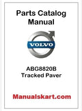 Volvo ABG8820B Tracked Paver Pdf Parts Catalog Manual PID:80883127