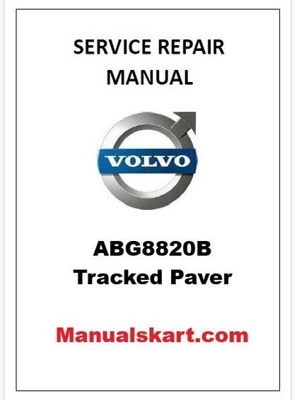 Volvo ABG8820B Tracked Paver Pdf Repair Service Manual PID:80883127